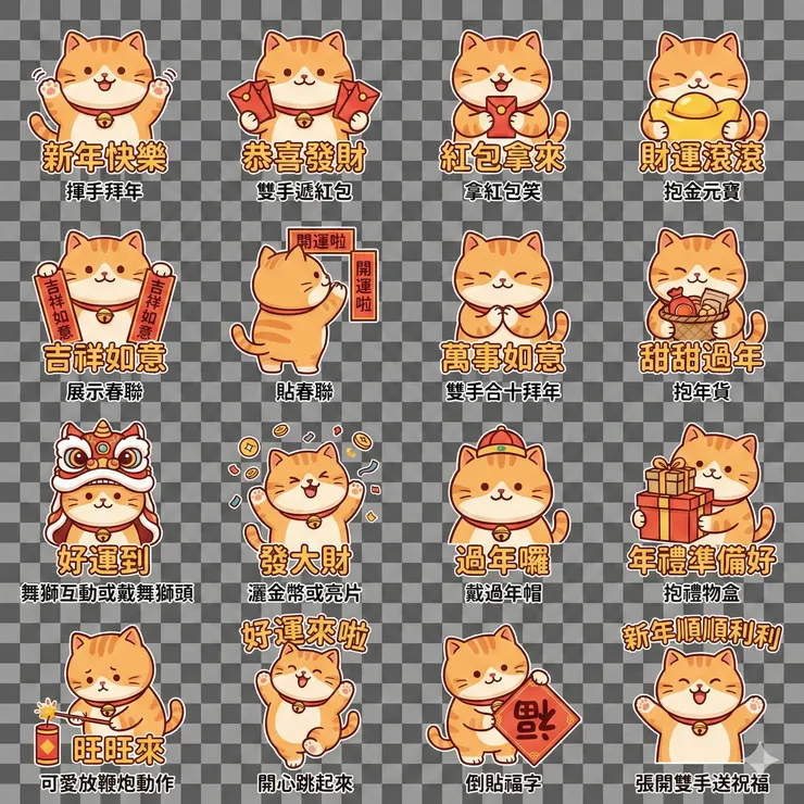 胖胖橘貓貼圖