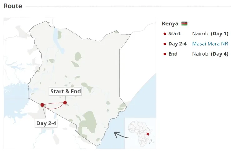 地圖上的紅點會隨著行程前進而移動，我很喜歡這種清楚的呈現方式