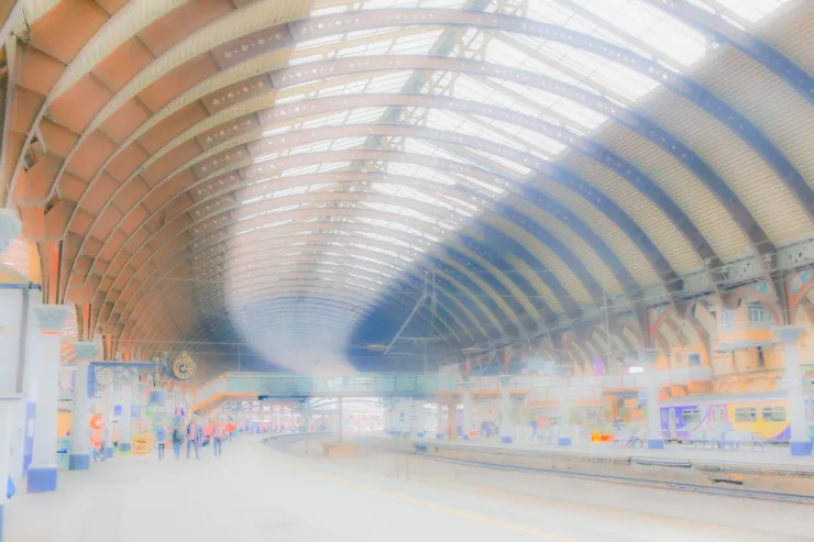 約克火車站的月台一景