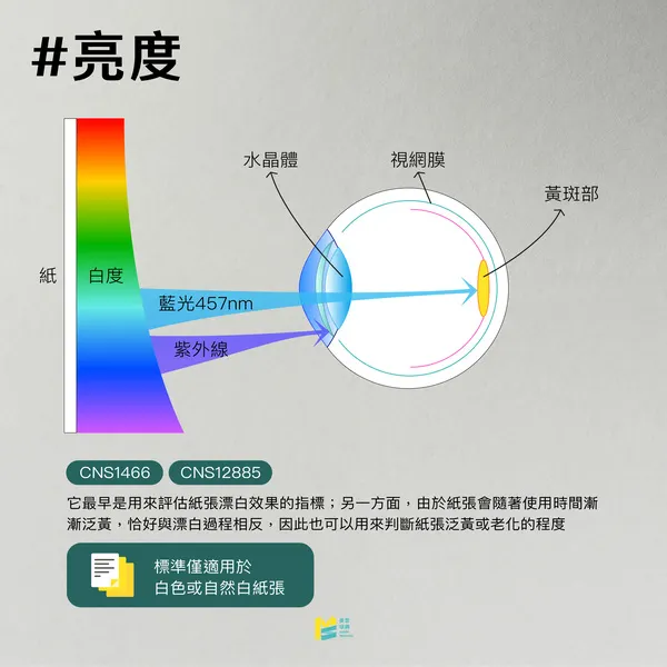 紙張的「白」不等於「亮」!他們差在哪裡呢? - 亮度