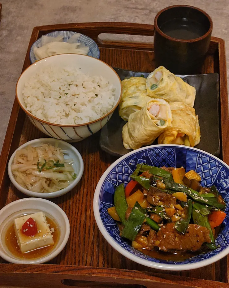 奶油梅林炒牛肉套餐