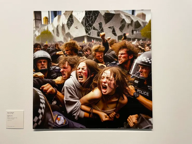 愛爾蘭藝術家用AI生成各大城市的街頭抗議 #CIVICS,凸顯公眾信任正在瓦解。不近看還以為是真的!