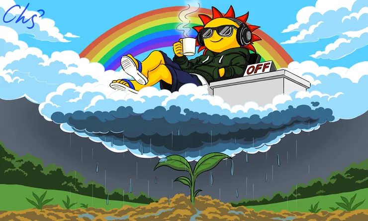 就算是太陽也需要休息，做人不要那麼ㄍㄧㄥ，偶爾放自己一個假，畢竟未來的路還很長