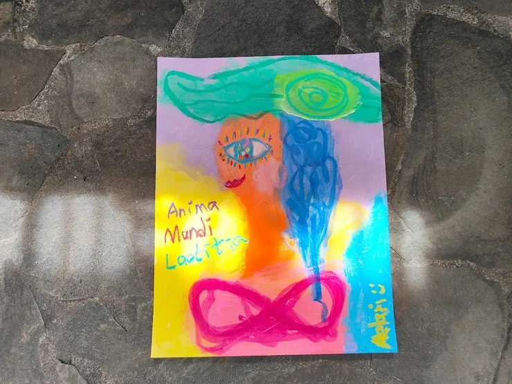 複合媒材創作-世界靈魂的喜悅