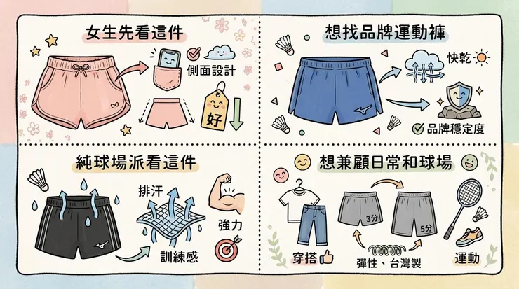 直接抄作業！老爸的 2026 羽球褲避坑快選單