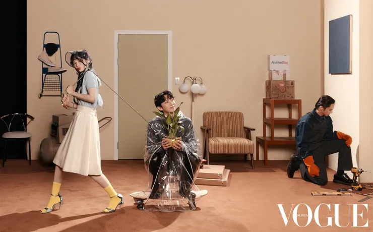 下雨天帶花盆出去散步的Claire和Oliver