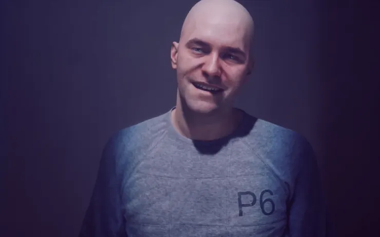 這微笑不像是喜悅，更像是某股異界意志透出的縫隙。