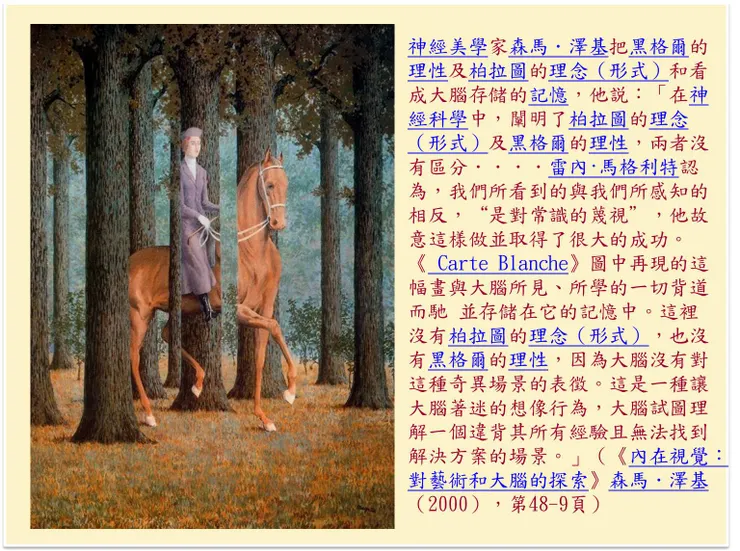 (圖片來源:雷內.馬格利特。 Carte Blanche)