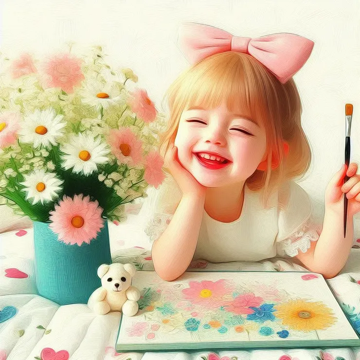 看到兒童純真的快樂，讓我對自己如何才能快樂也產生了提問