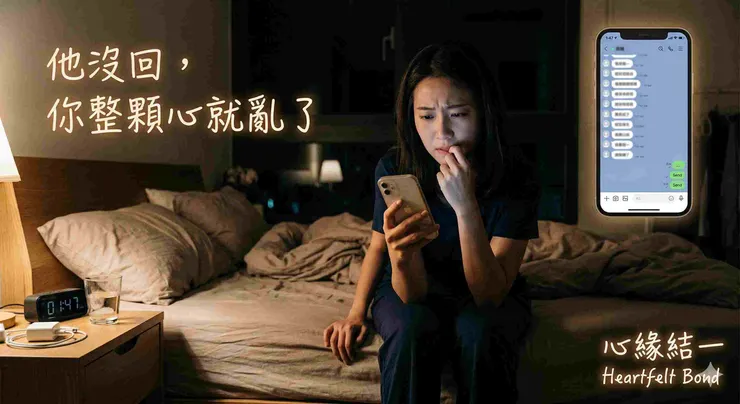 Woman checking unread messages showing signs of emotional dependency