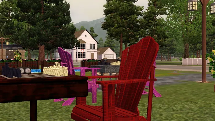 扶手椅的顏色各有不同，貫徹了我彩色繽紛的風格。