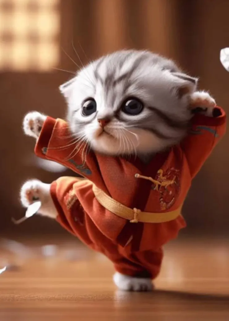 我是聖誕老人黑貓幫的功夫貓哦