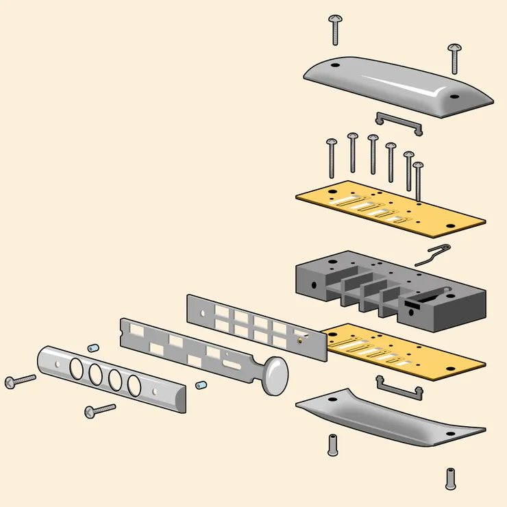 半音階零件全拆解圖