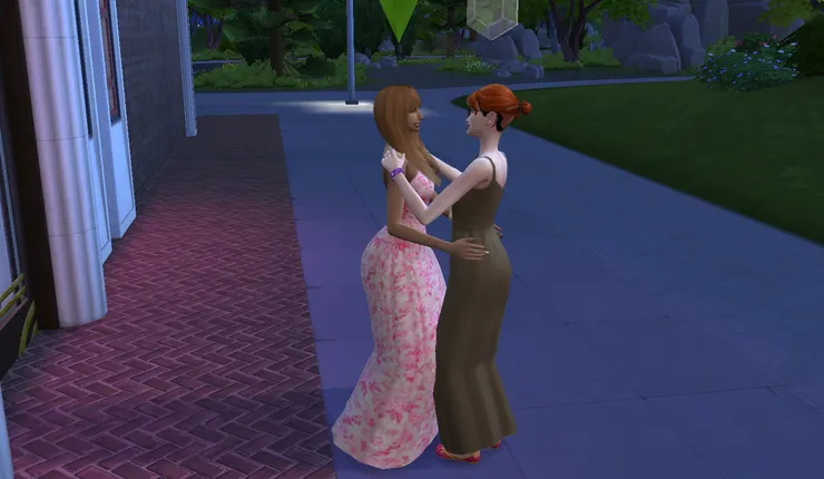 歐娜則是跟女朋友跳舞跳到門口外面 XD...