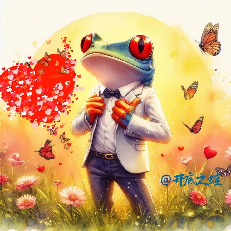 情人節快樂，放心啦，他捨不得大家，又有工作狂，很快會回蛙井，這時大概只有蛙妻能搞定他