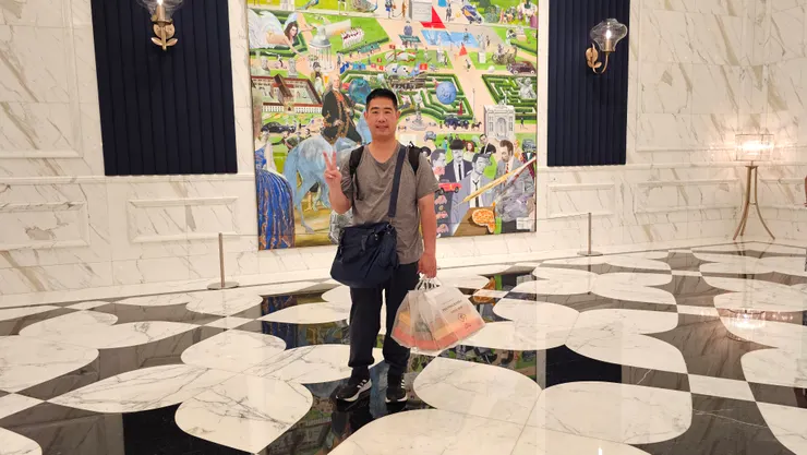 澳門上葡京酒店大廳的黑白大理石也很好看!