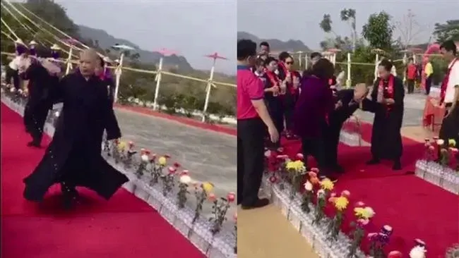 網路流傳轉到嘔吐的靈山派