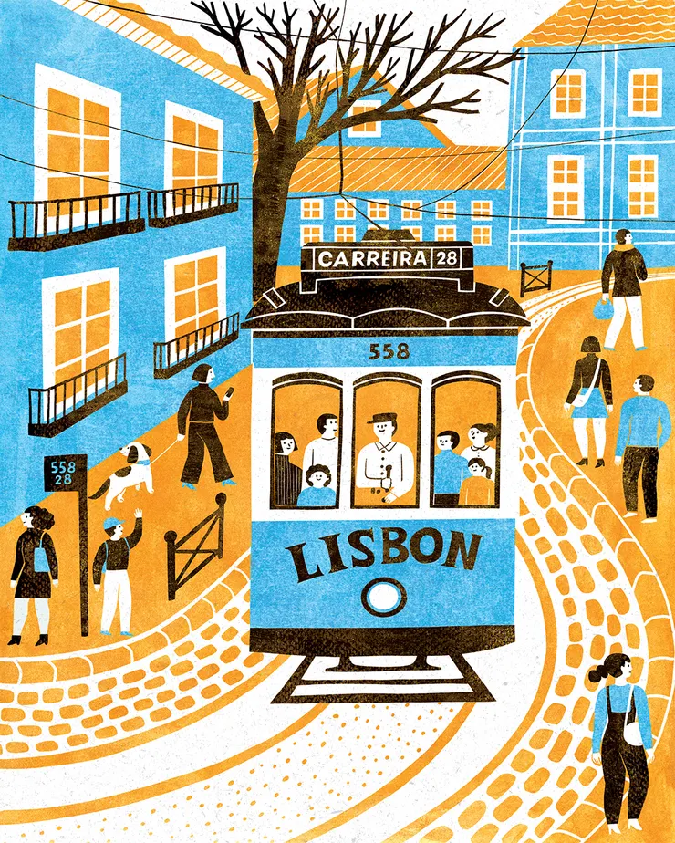 曾居住在葡萄牙里斯本的史吉普畫的當地風景