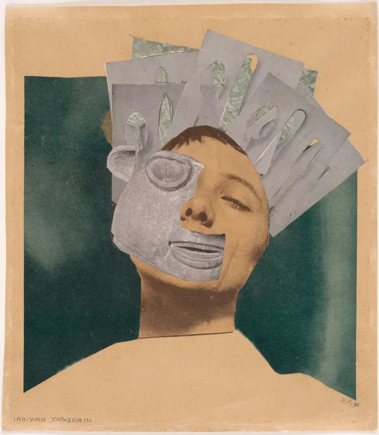 Hannah Höch，《Indian Dancer: From an Ethnographic Museum》，1930。｜圖片來源：MoMA
