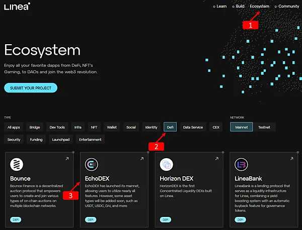 雙寶老爹空投日誌#005｜EchoDEX簽到得點，Linea主網交易次數+1
