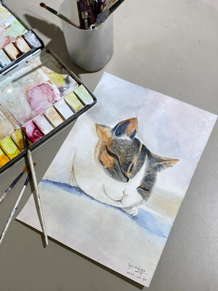 水彩畫0003--小寶