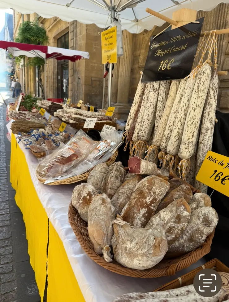 火腿、香腸，市集會出現的食物