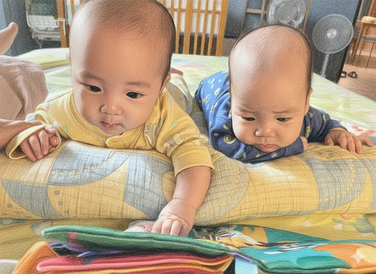 認真看書的樂多