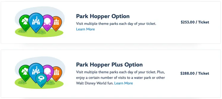 奧克蘭迪士尼樂園六月票價，若想多玩點設施，票價已飆破USD200。