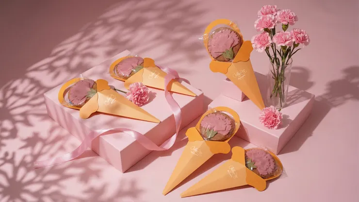 康乃馨花束軟餅乾千層酥