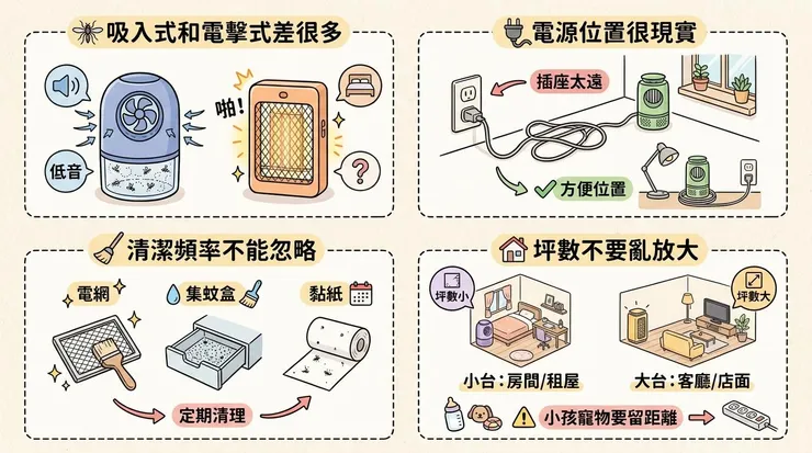 捕蚊燈怎麼挑?吸入、電擊、坪數和清潔都要想