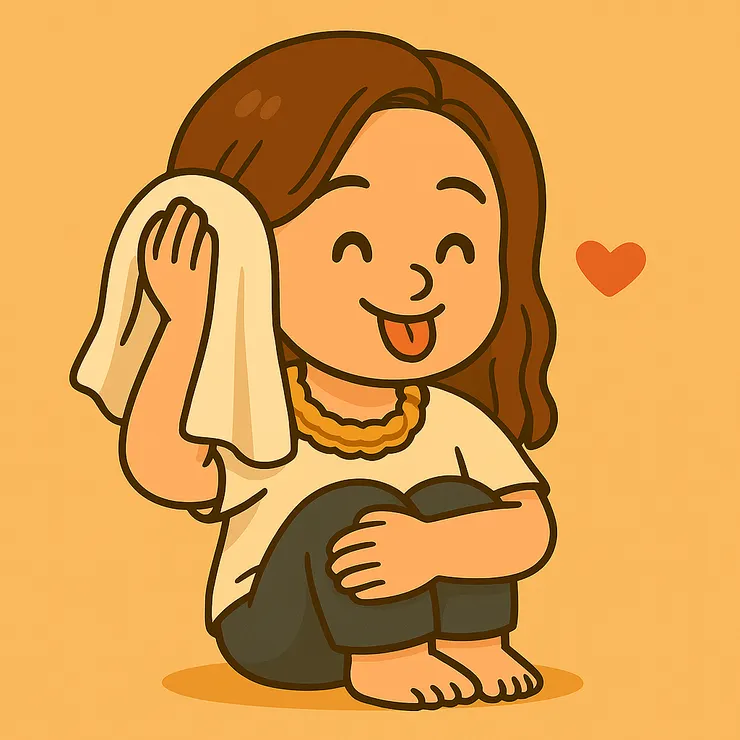 課程結束後,從水裡爬上來的瞬間,整個人覺得好重啊!但眼睛還是笑著的。邊擦頭髮邊吐吐舌頭,心想:嗯~雖然整堂課都在發揮我的搞笑本能,還好只像一隻呆呆的吳郭魚,沒被水嗆翻啦!安全回歸,今天那小小的勇氣,也終於擠出一點點小小功能了~😆😆😆