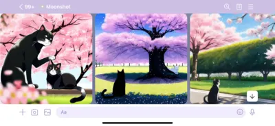 Line Moonshot指令:漫畫 櫻花樹下抱著一隻貓等待愛情的少女