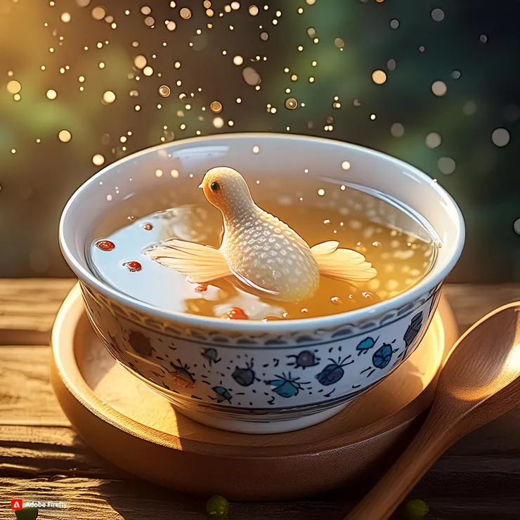  "雞湯"…… (小昕咒語Adobe Firefly繪圖)