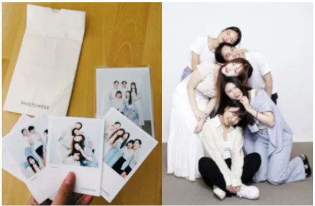 ▲會收到大張的跟像拍立得的照片，右邊照片我自己後製模糊處理