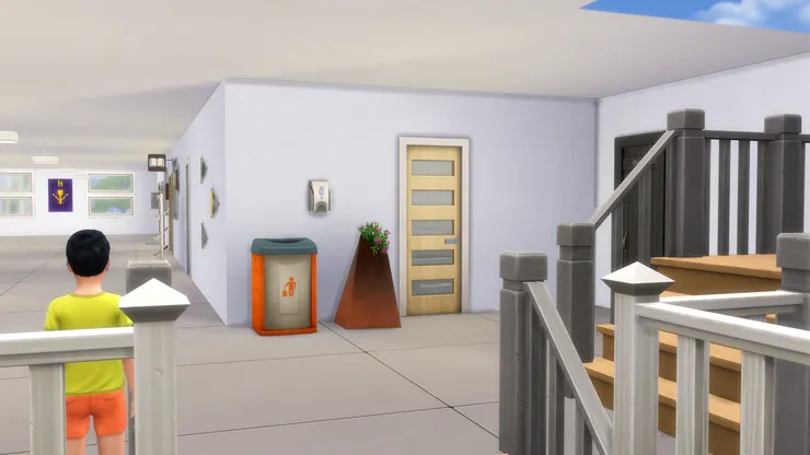 這邊是另一個房間的門口。我知道很多課室的門都在同一方向，但我會根據用途和人流來決定。