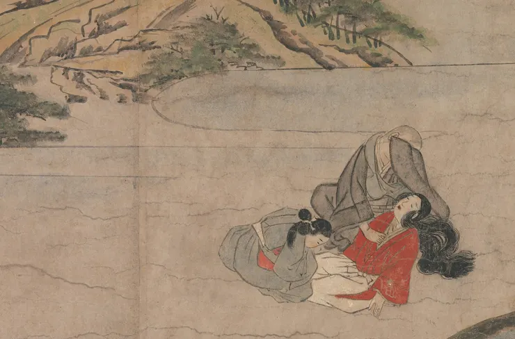 為投水自殺的梅若悲哭的瞻西上人。



大都會美術館藏