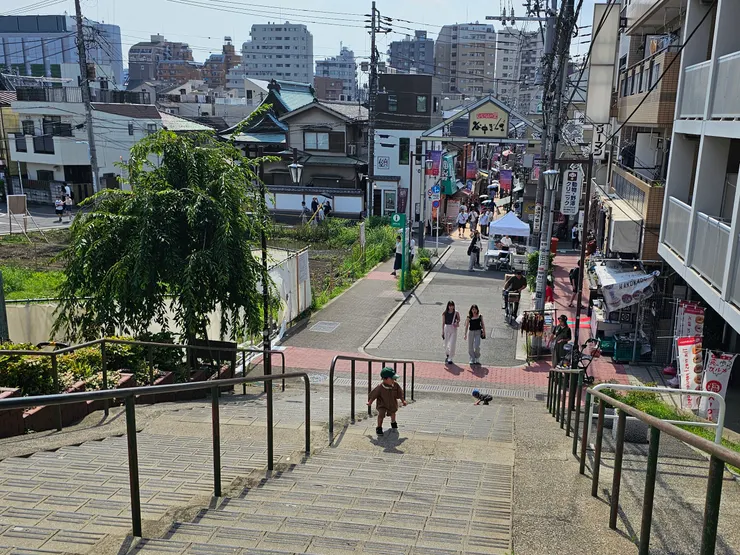 谷中銀座商店街_夕陽階梯