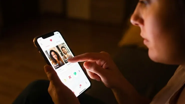 滑交友軟體示意圖