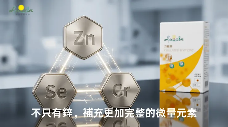 現代人飲食與作息變化大，補充不一定只看單一營養素。鋅、硒、鉻的複方設計，讓日常保養更完整