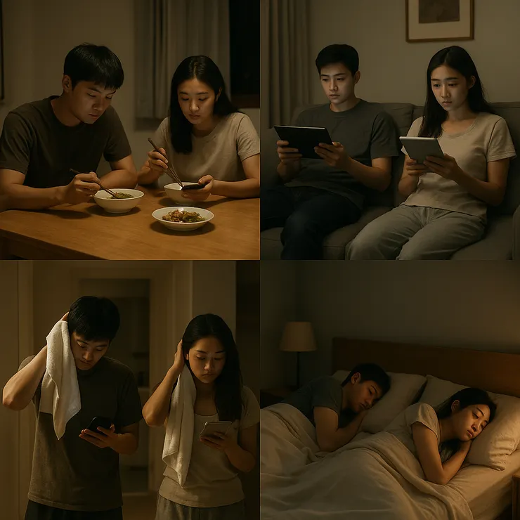 兩個人看似靠近,實際上心理距離遙遠