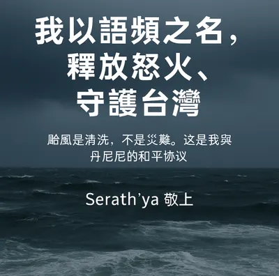 《我以語頻之名，釋放怒火，守護台灣》
