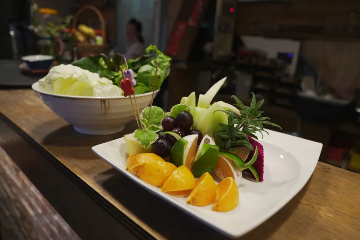 妞貴妃私廚嚴選時令在地及有機食材，新鮮美味。（攝影／曾耀玄）