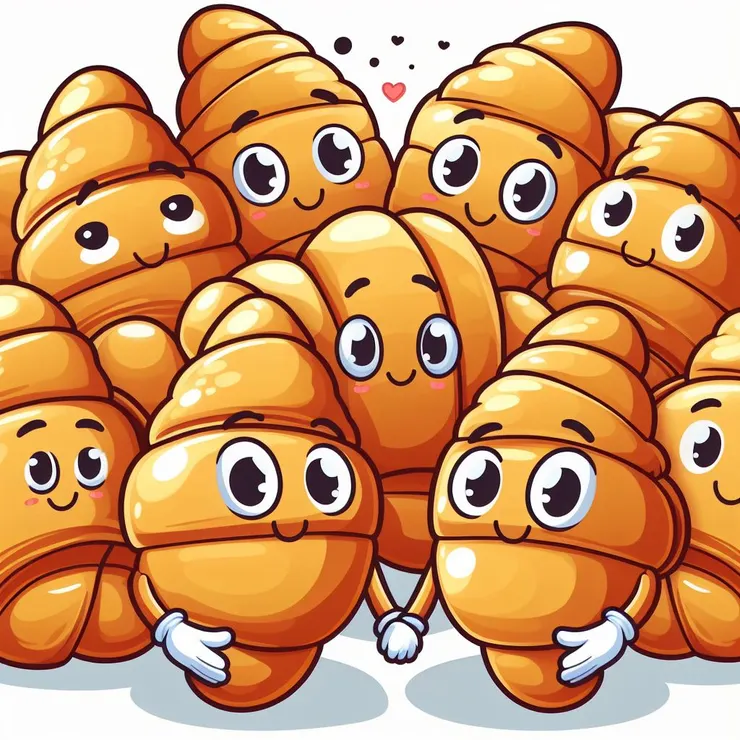 我想要多一點可頌...但這有點太多了，謝謝AI...