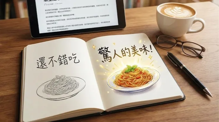 文字的力量 - 你用的文字決定你的義大利麵有多好吃!