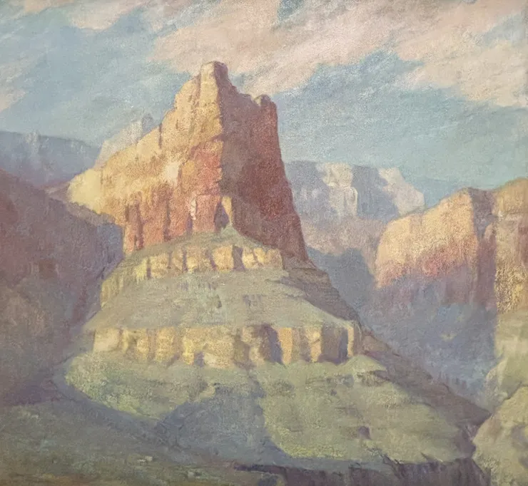 <隱士溪峽谷> 德威特·帕夏爾  攝於《印象派—從莫內到美國：光、跨越海洋》展覽 富邦美術館 