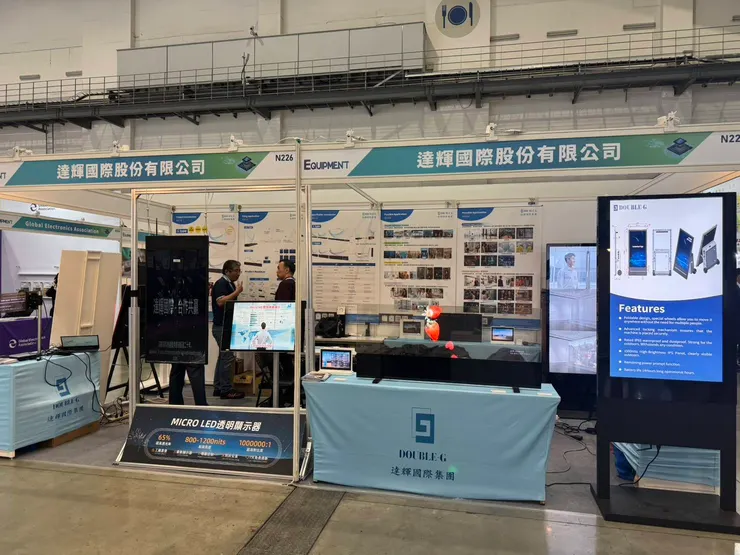 達輝國際展出亮點之一,為主打的Micro LED透明顯示技術。圖/達輝國際提供
