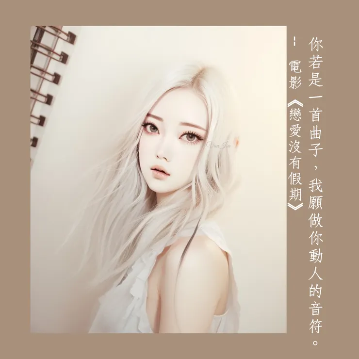 如果你是，我就是。/手繪+美圖秀秀(AI以圖生圖)(圖/vanessali)