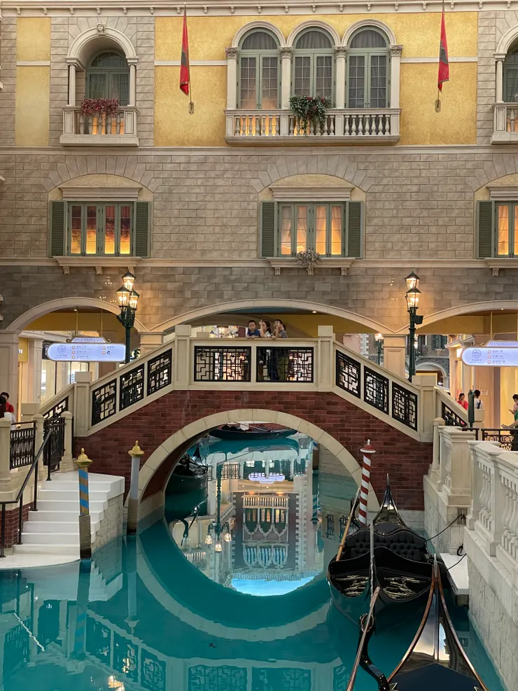 威尼斯人酒店內，運河一景。