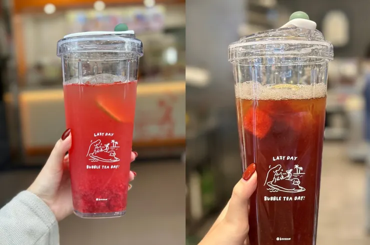 草莓季開跑,各家手搖飲店紛紛推出季節商品。圖 / Dcard美食版