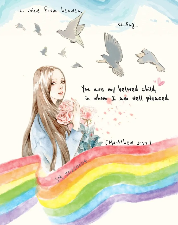 馬太3:17。圖以Mori手帳App製作